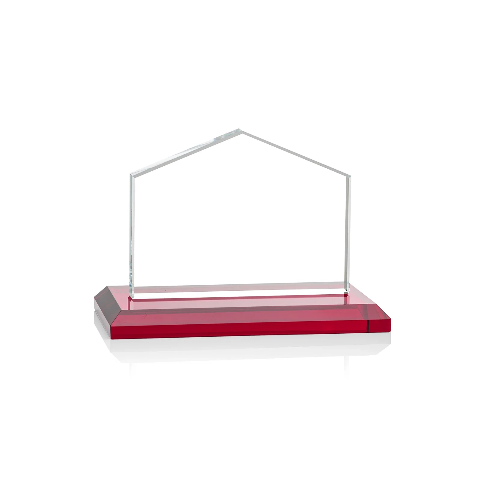 Personalized Starfire Crystal Real Estate Award in Eight Base Colors, with your logo for donor appreciation