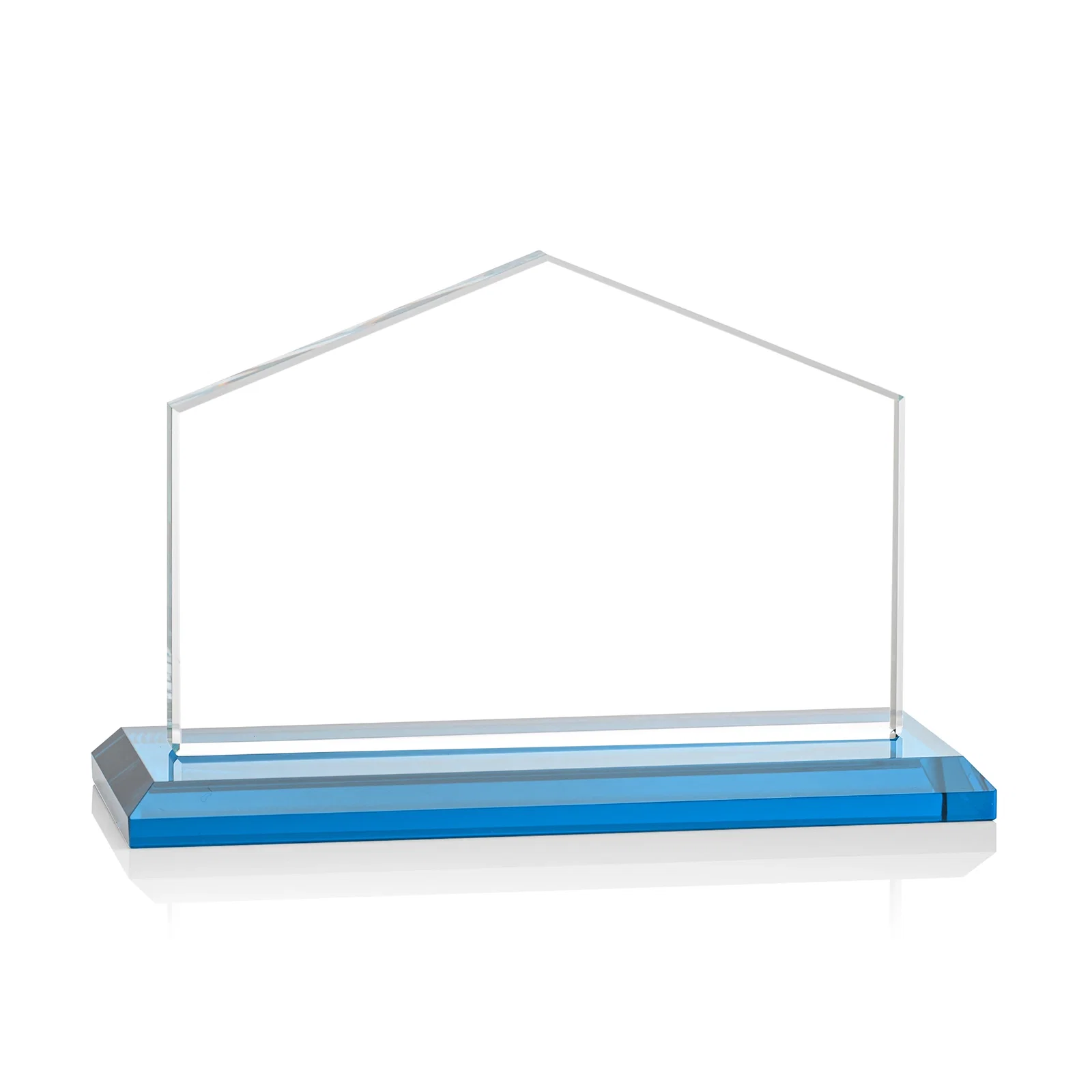 Personalized Starfire Crystal Real Estate Award in Eight Base Colors, with your logo for company anniversary events