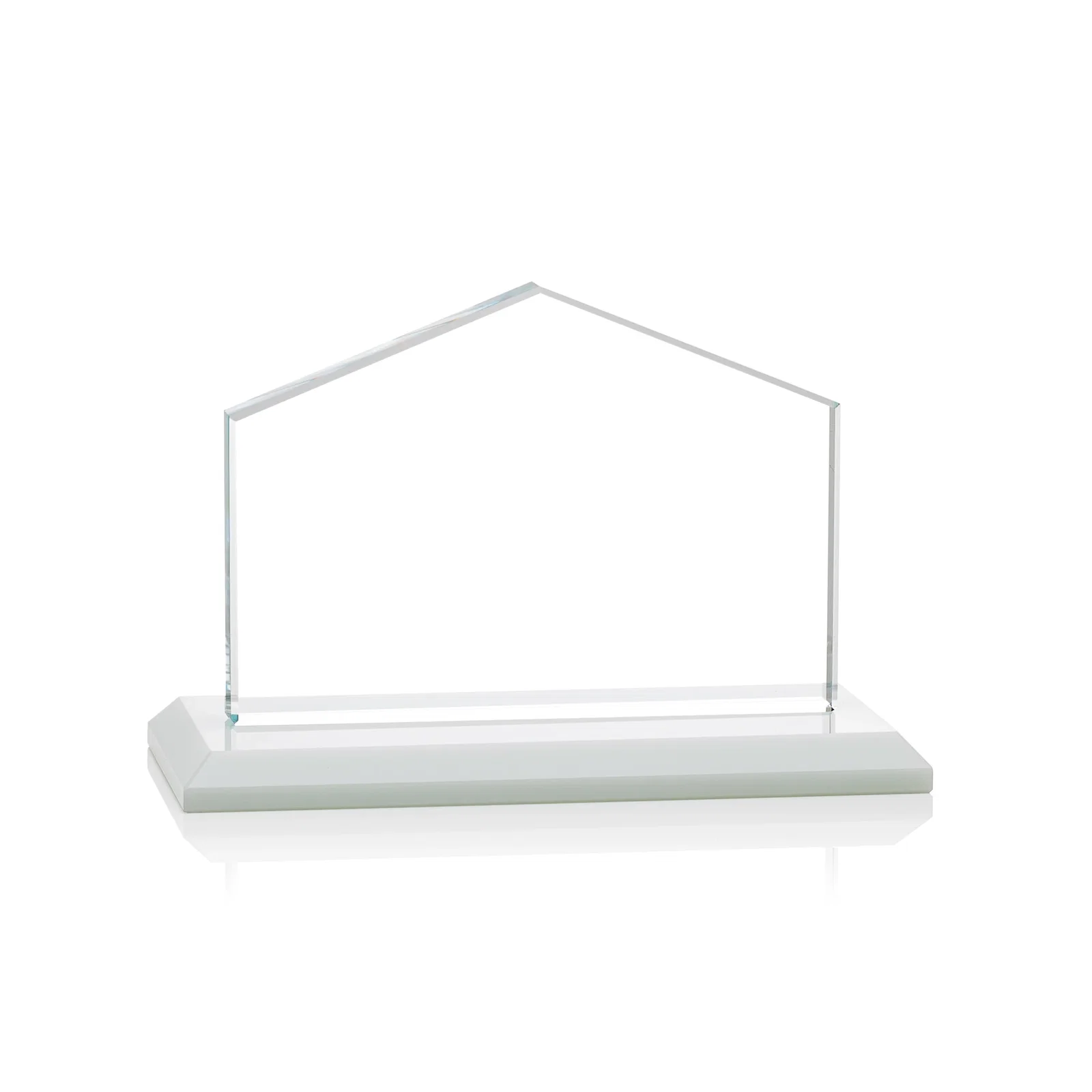 Promotional Starfire Crystal Real Estate Award in Eight Base Colors, with your logo for service anniversary gifts