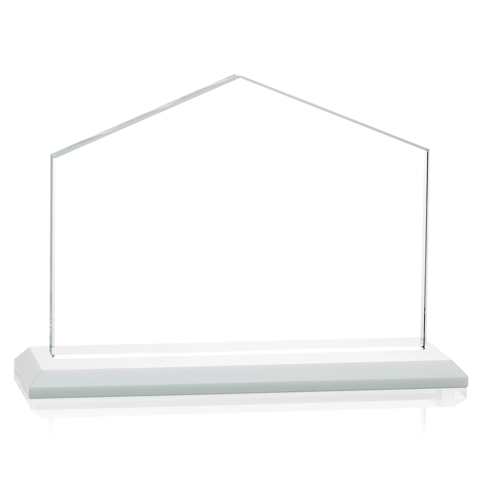 Promotional Starfire Crystal Real Estate Award in Eight Base Colors, with your logo for retirement presentations
