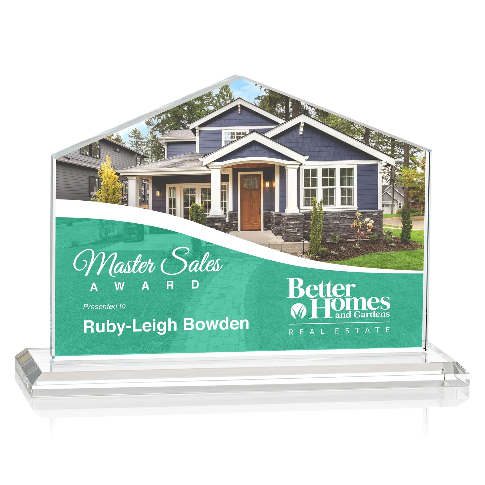 Branded Starfire Crystal Real Estate Award in Eight Base Colors for safety achievement programs