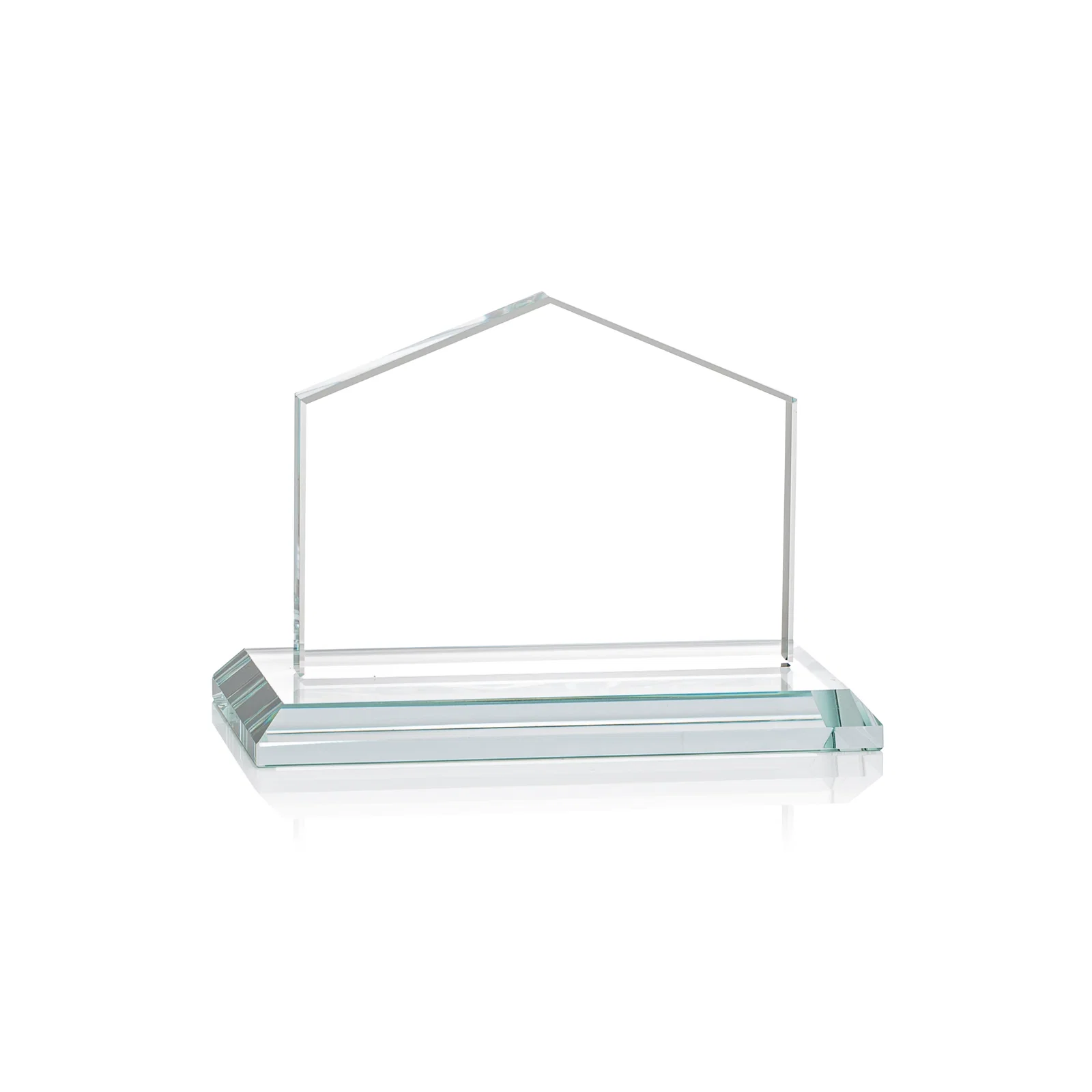 Custom engraved Starfire Crystal Real Estate Award in Eight Base Colors for dealer and partner awards