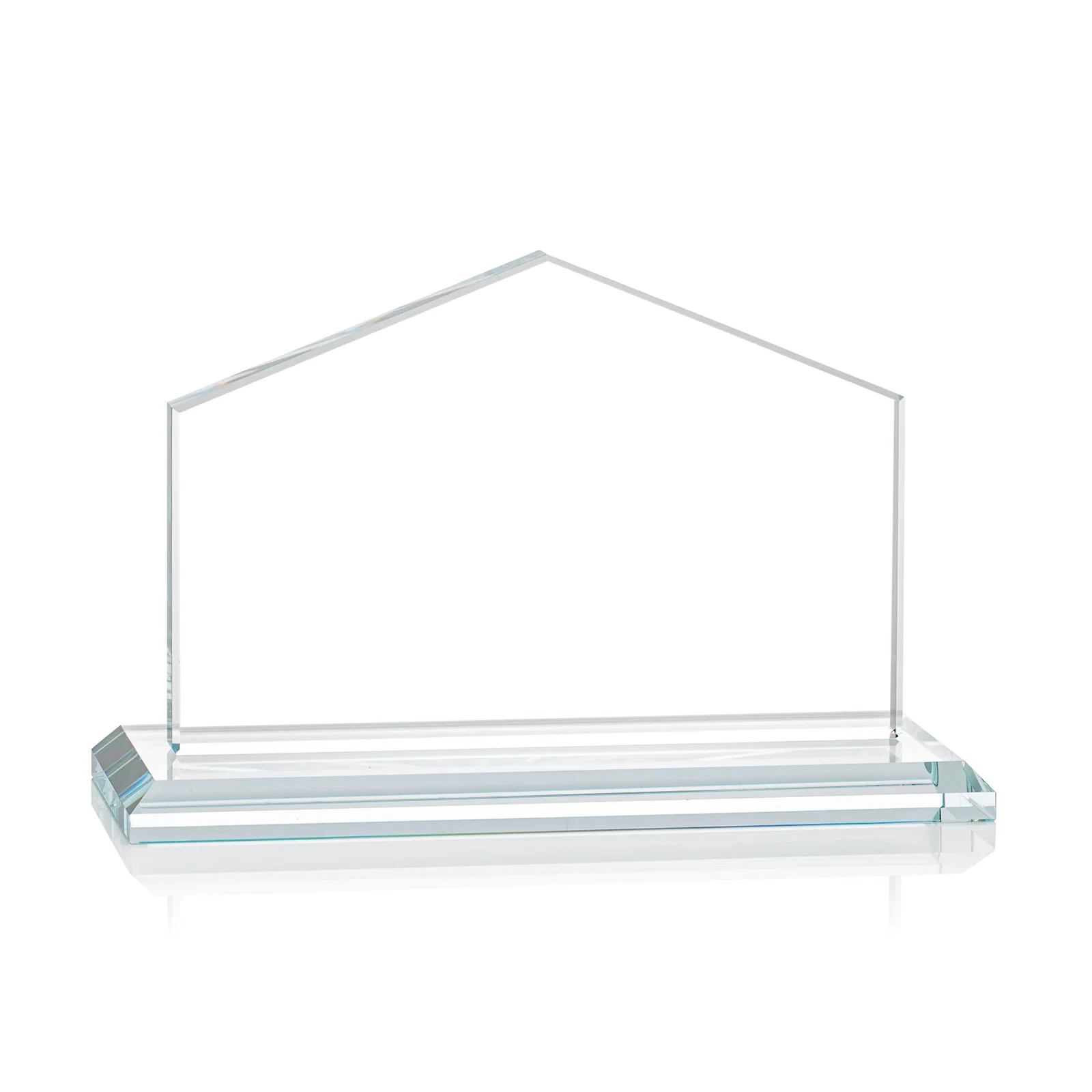 Custom Starfire Crystal Real Estate Award in Eight Base Colors, with your logo for employee recognition
