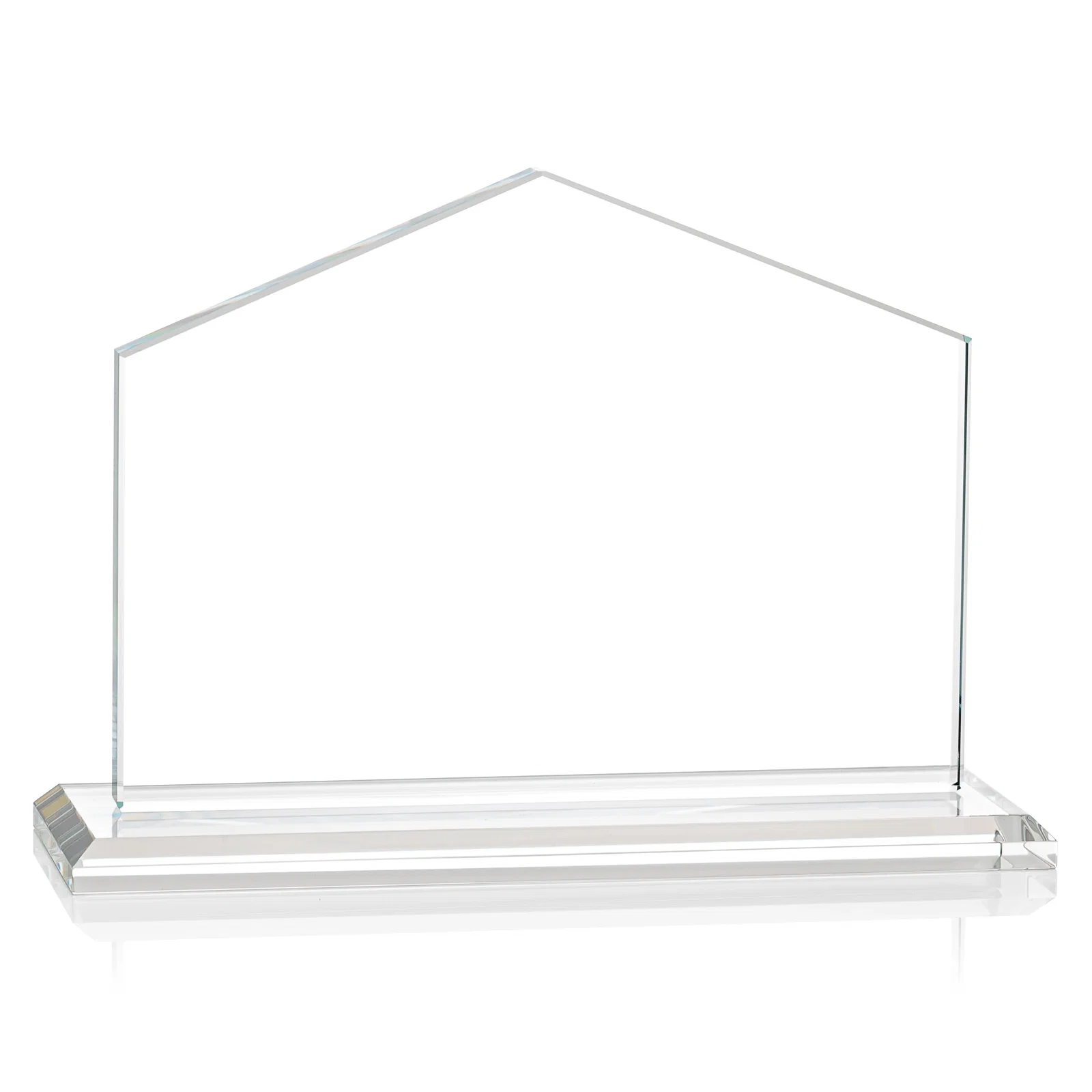 Custom Starfire Crystal Real Estate Award in Eight Base Colors, with your logo for corporate award ceremonies