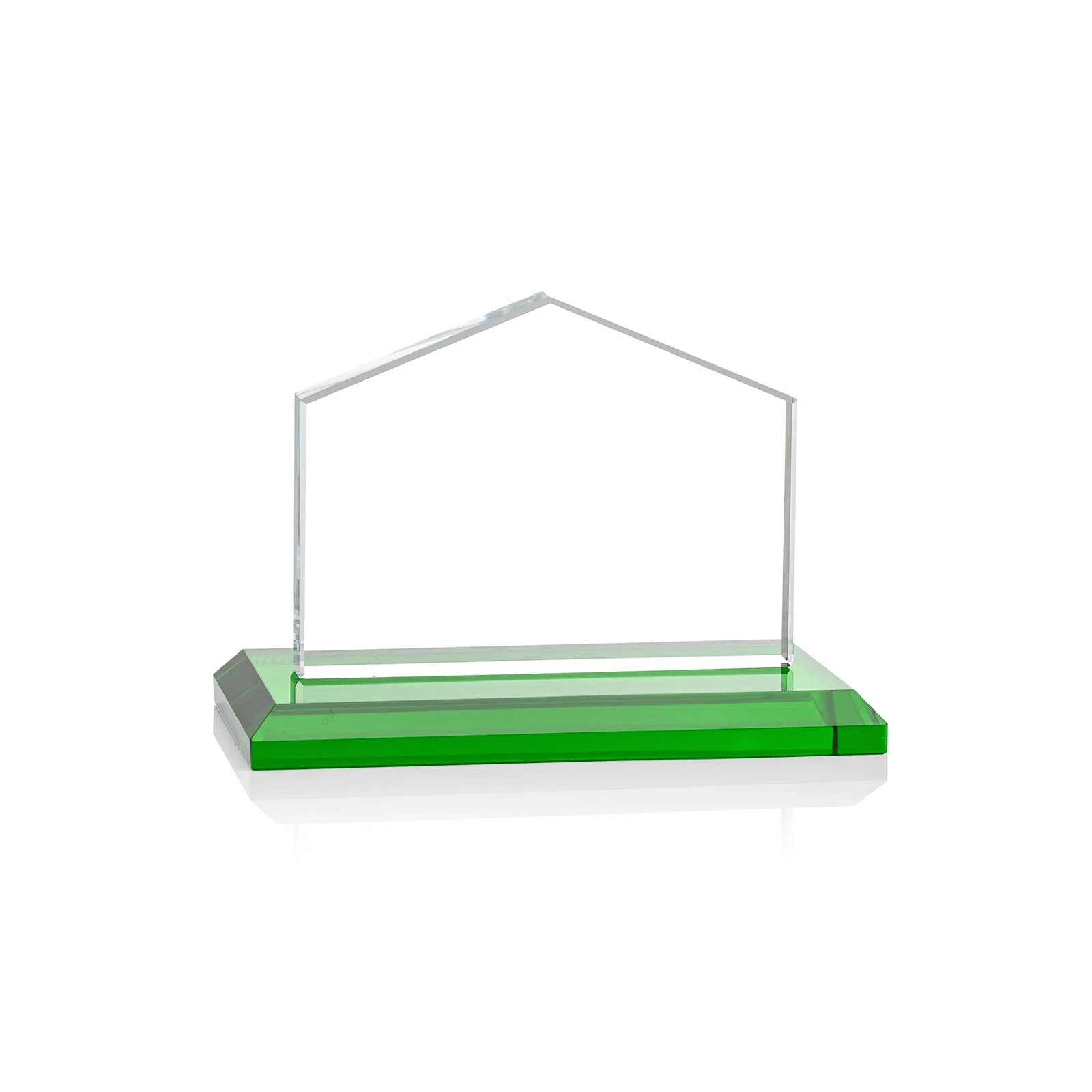 Custom Starfire Crystal Real Estate Award in Eight Base Colors, with your logo for donor appreciation