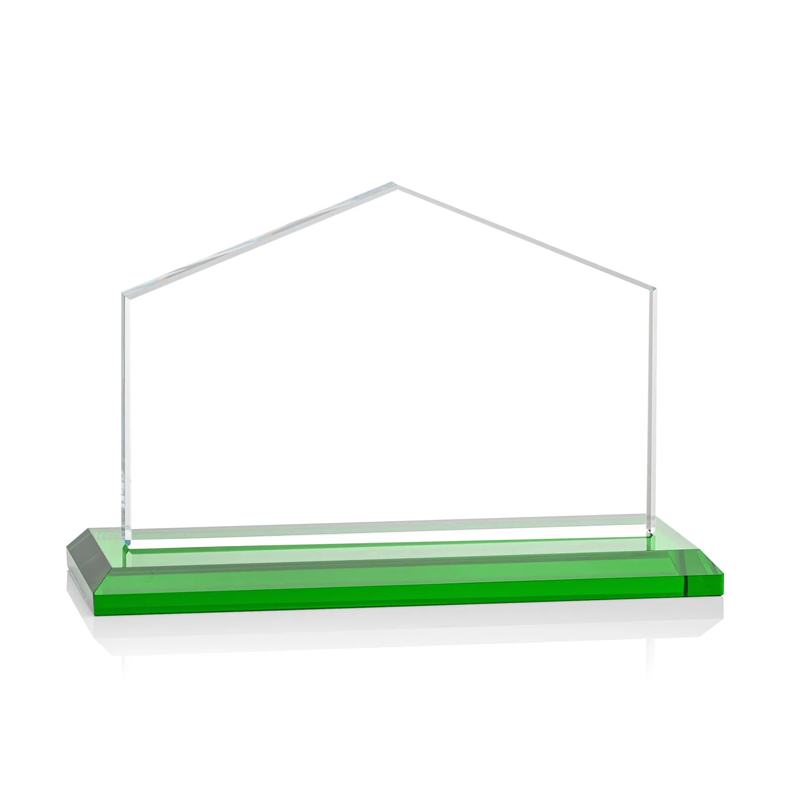 Custom Starfire Crystal Real Estate Award in Eight Base Colors, with your logo for safety achievement programs