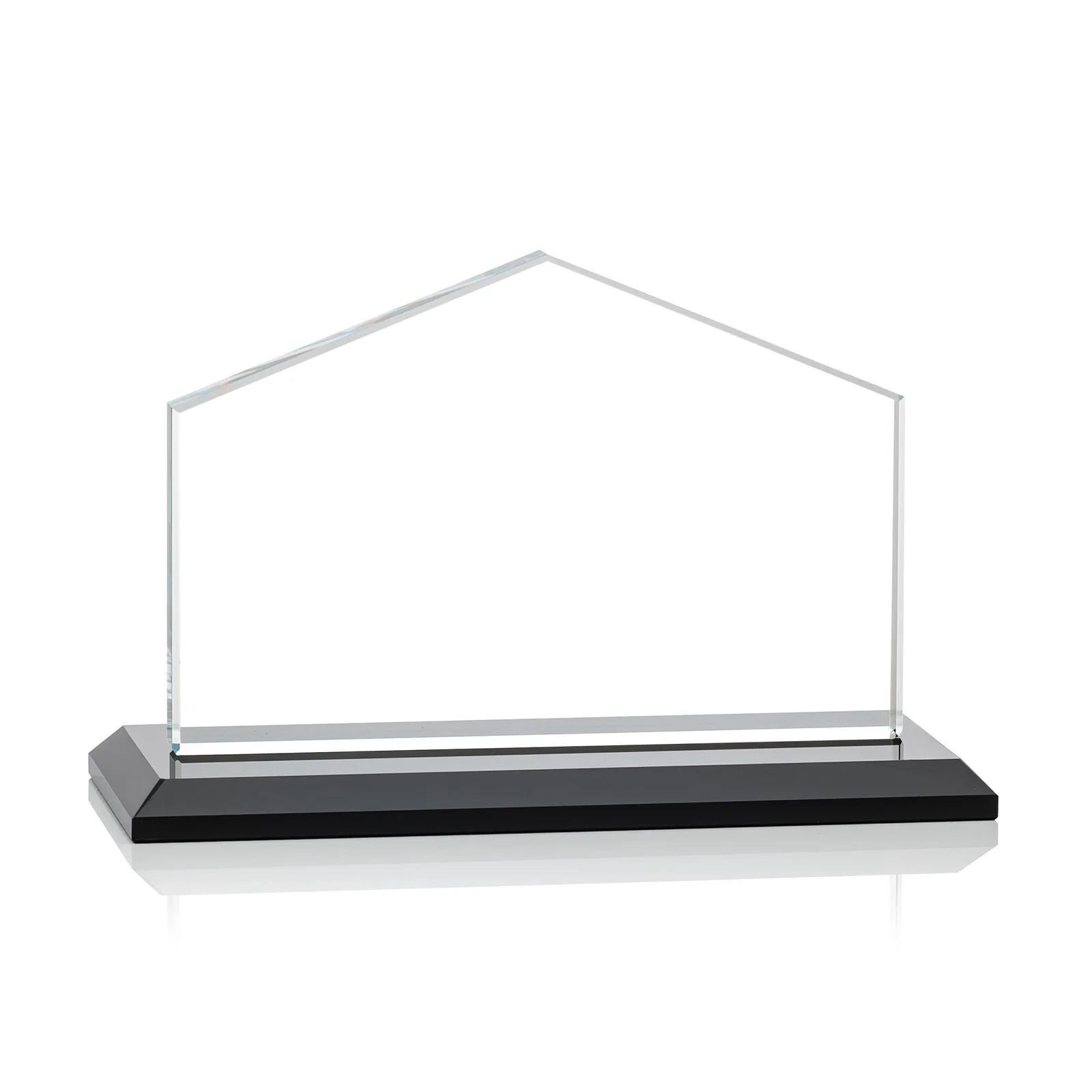Personalized Starfire Crystal Real Estate Award in Eight Base Colors, with your logo for employee recognition