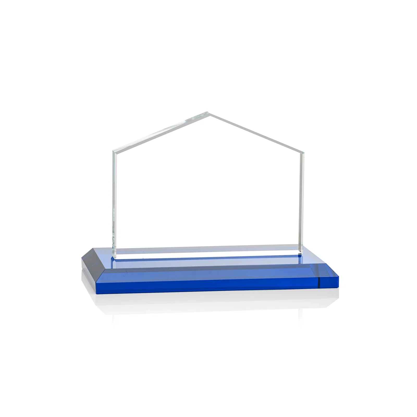 Personalized Starfire Crystal Real Estate Award in Eight Base Colors, with your logo for service anniversary gifts