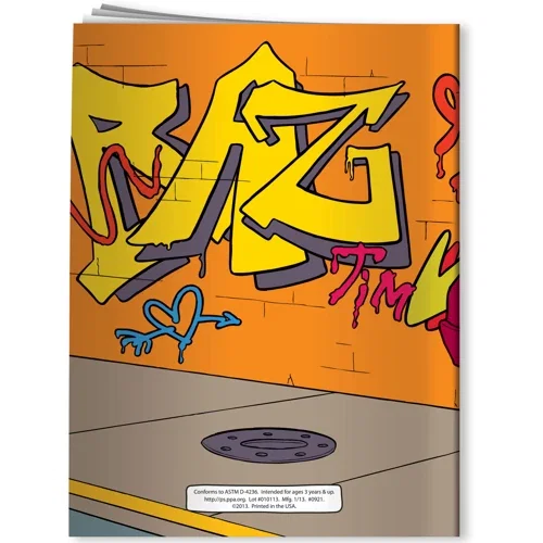 Open Don't Mess with Gangs coloring book pages with prevention-themed line art to color