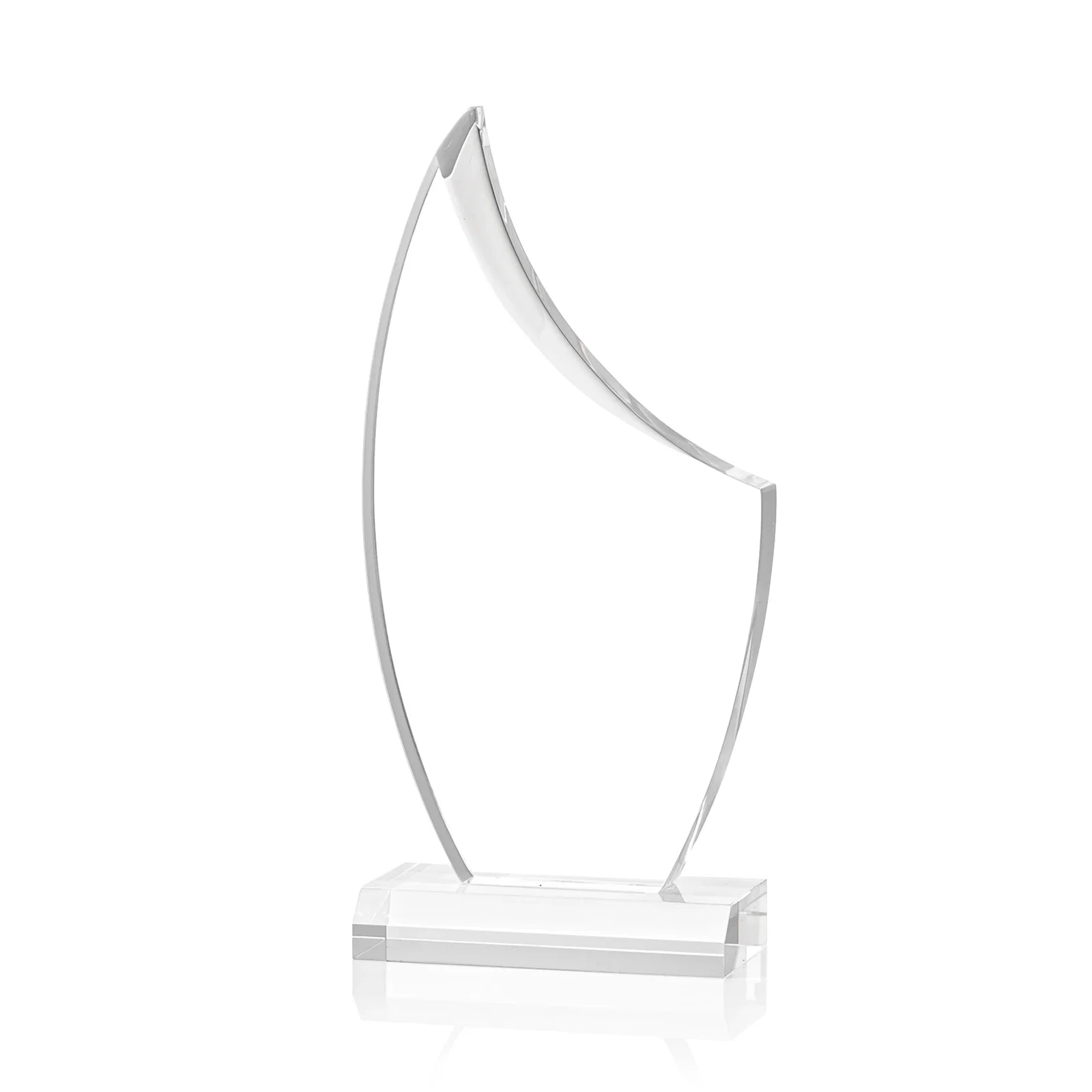 Custom Acrylic Sail Award with Deep Bevels for volunteer appreciation