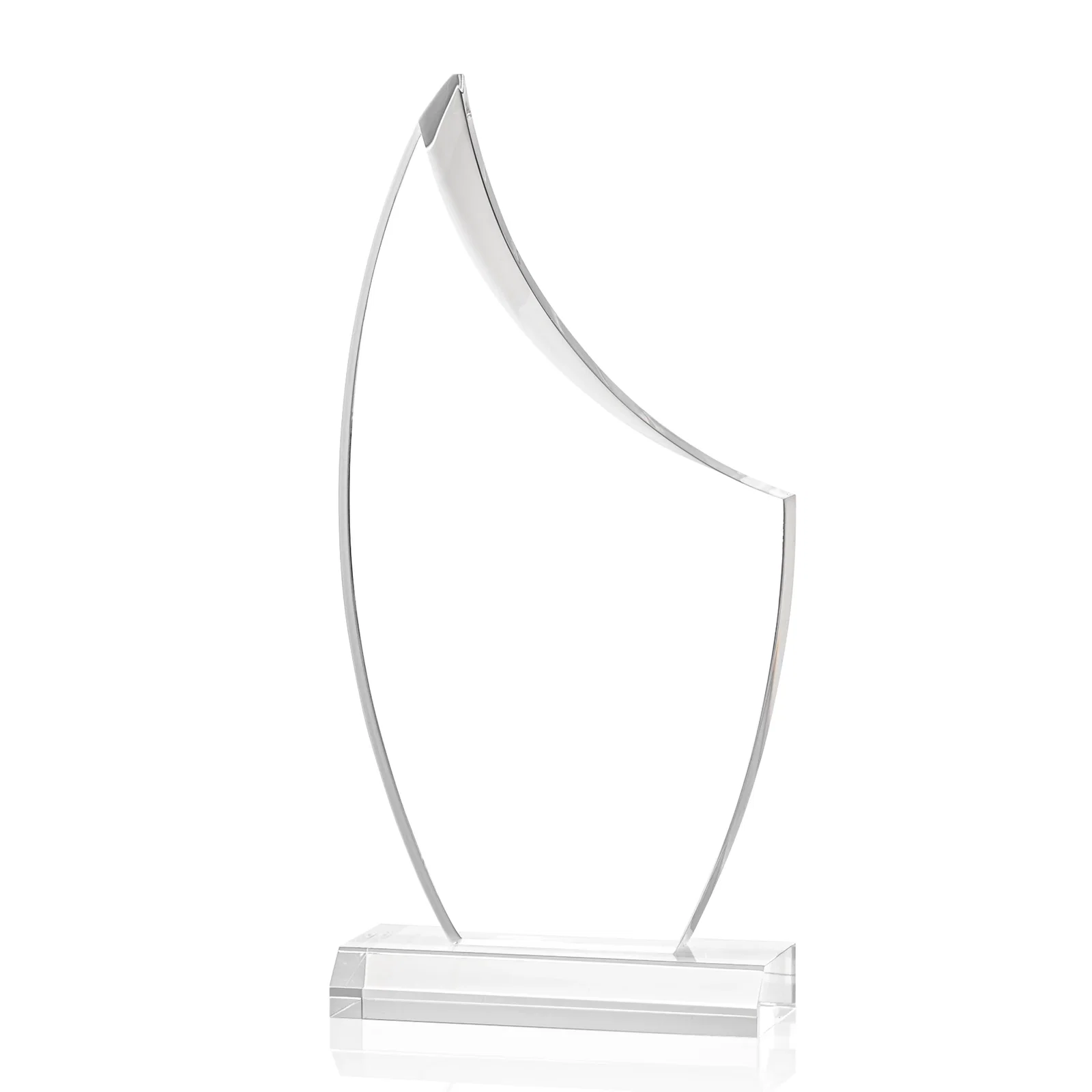 Custom Acrylic Sail Award with Deep Bevels for dealer and partner awards