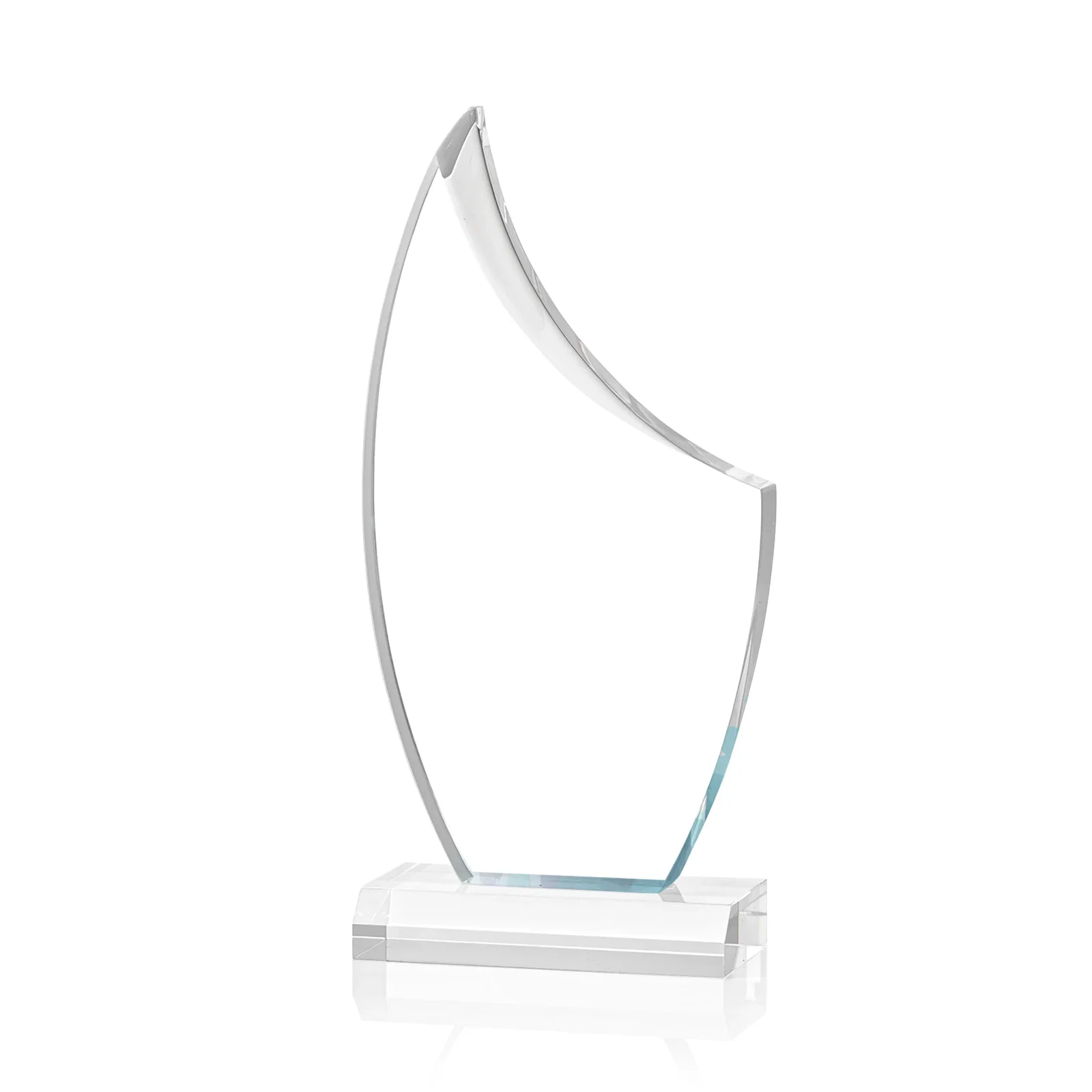 Personalized Acrylic Sail Award with Deep Bevels for employee recognition