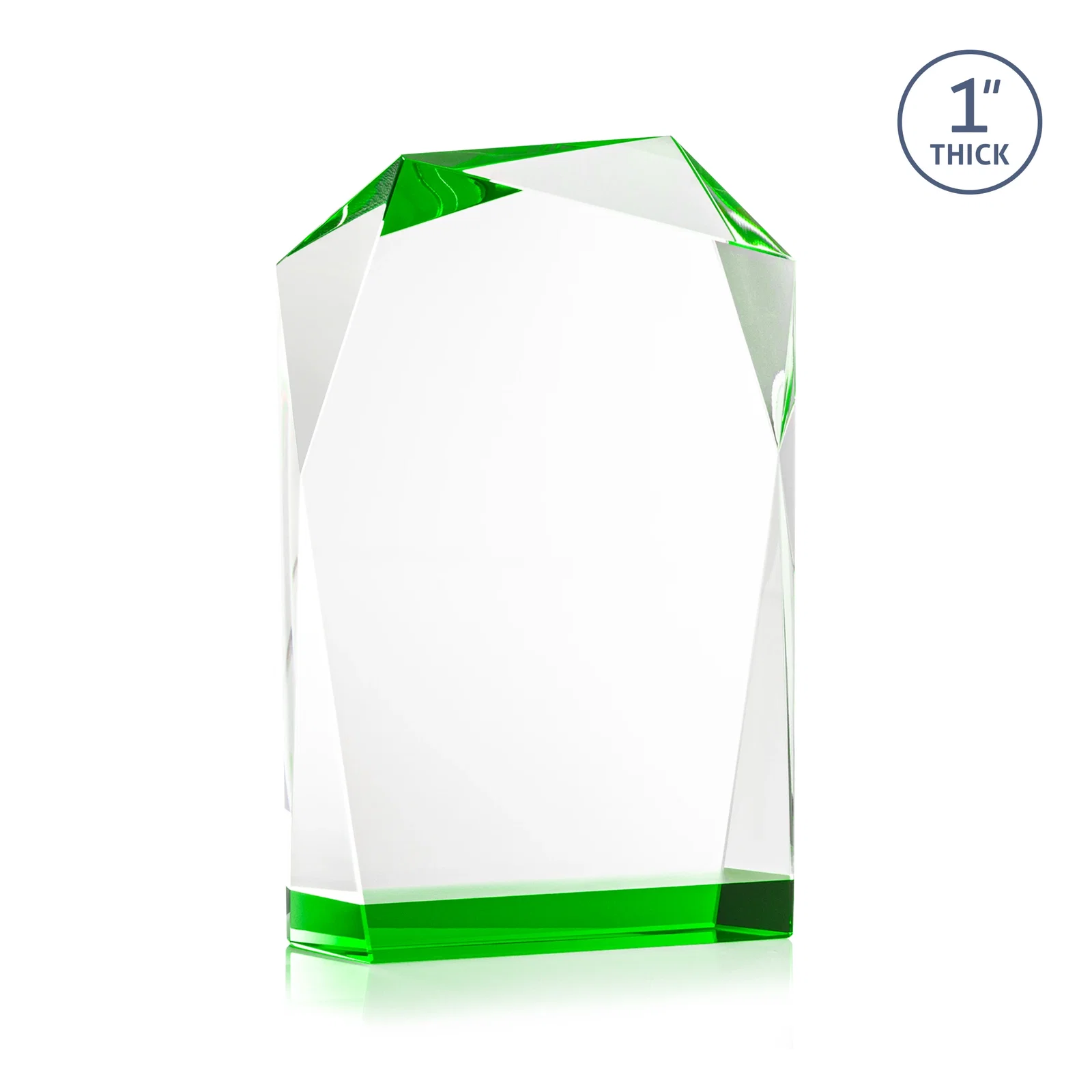 Branded Freestanding Optical Crystal Award with Asymmetrical Bevels, awards for dealer and partner awards