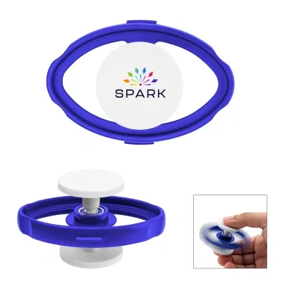 Handheld fidget spinner that pivots on two axes