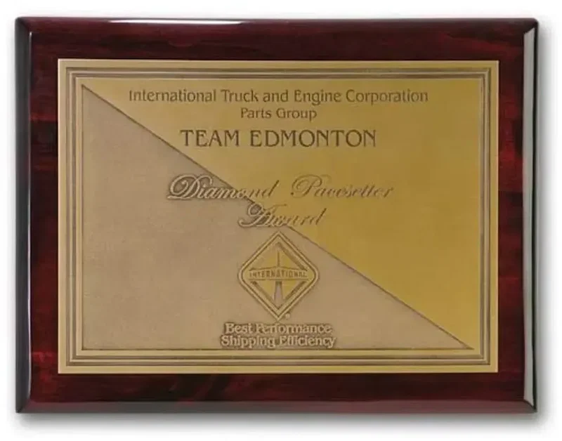 Personalized Double Etch Rosewood Plaque with Gold/Silver Plate — view 5