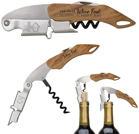 Double Hinged Wine Key Corkscrew — view 2