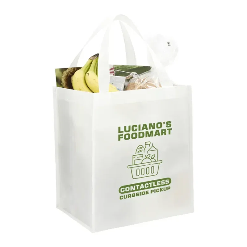 Custom Wipeable Grocery Tote with Bottom Board Support — view 15