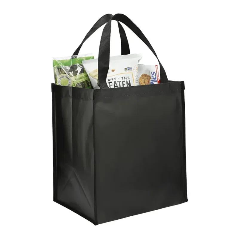 Custom Wipeable Grocery Tote with Bottom Board Support — view 5