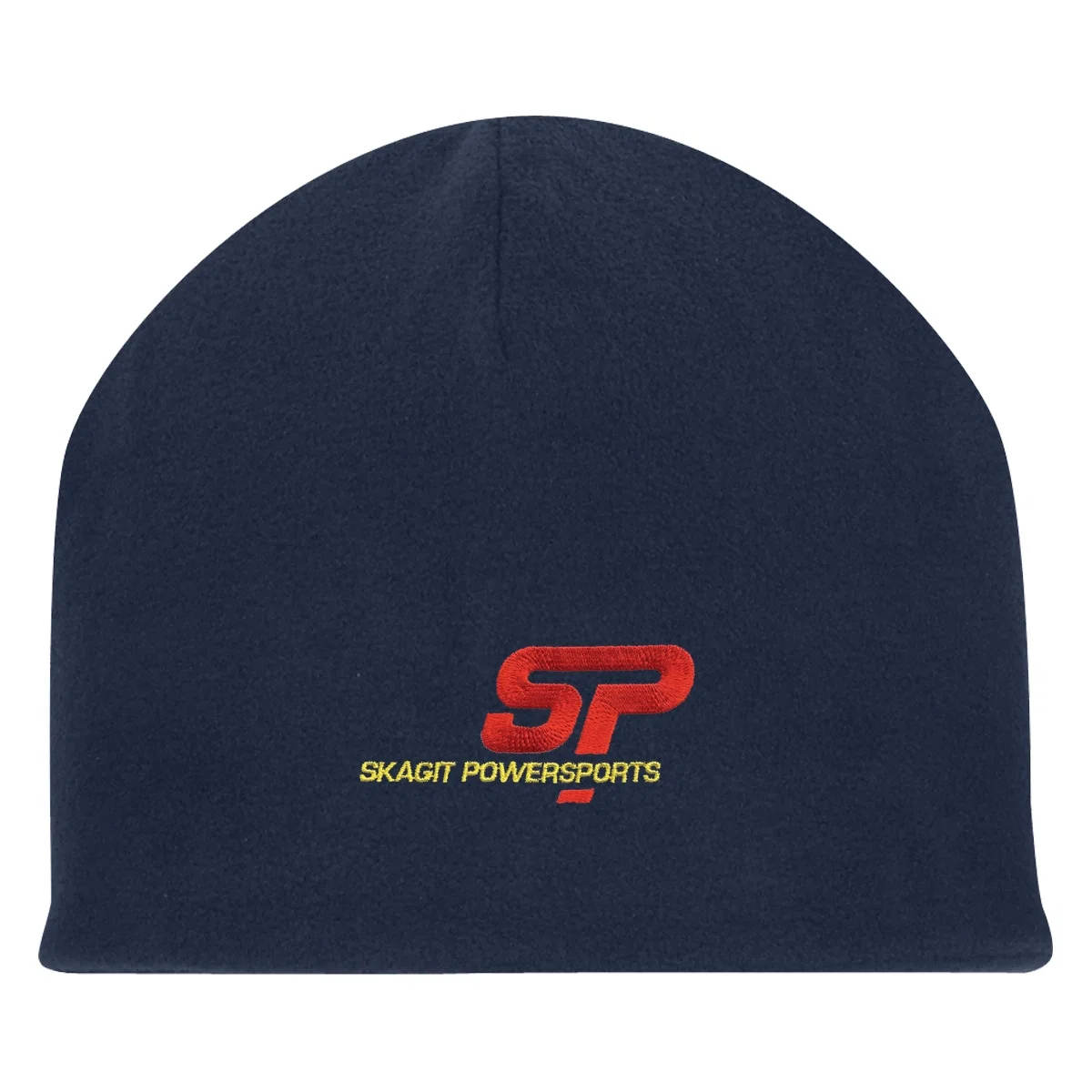 Turned-up brim detail on a warm winter head covering