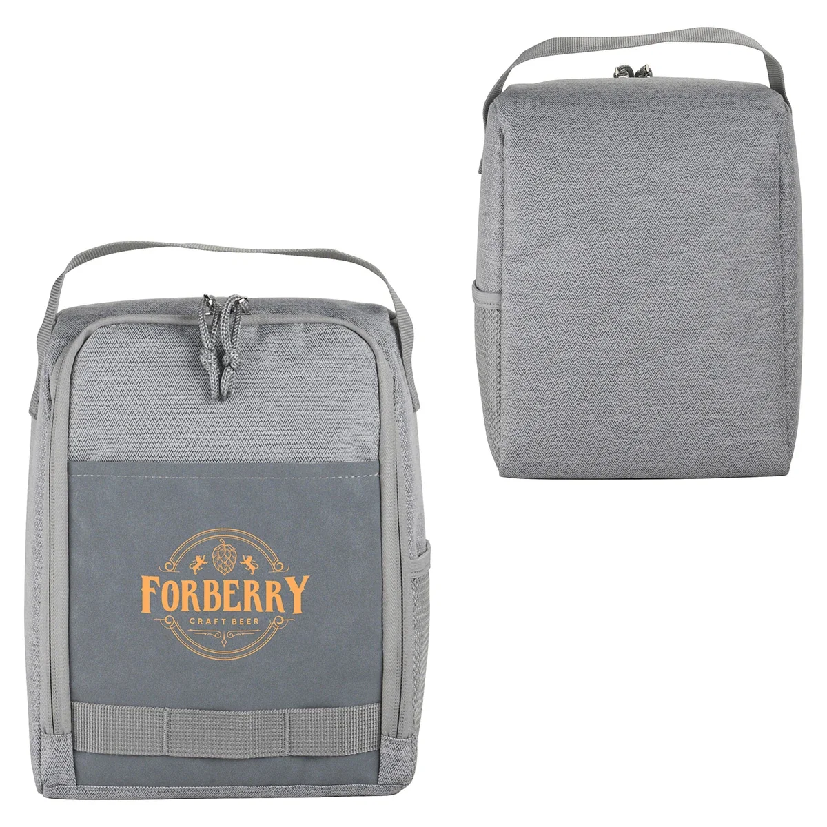 Custom Dove Lunch Cooler Bag, front view of the branded cooler bag