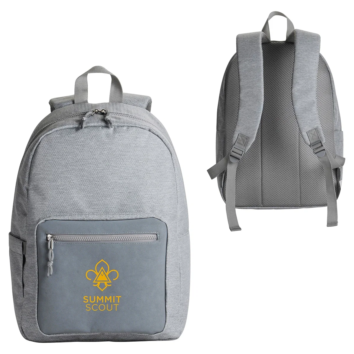 Custom Dove Urban Backpack, front view of the branded backpack