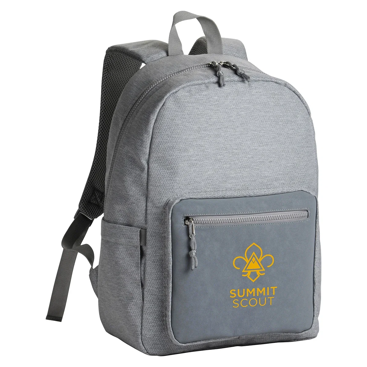 Close-up of the custom Dove Urban Backpack's logo imprint area