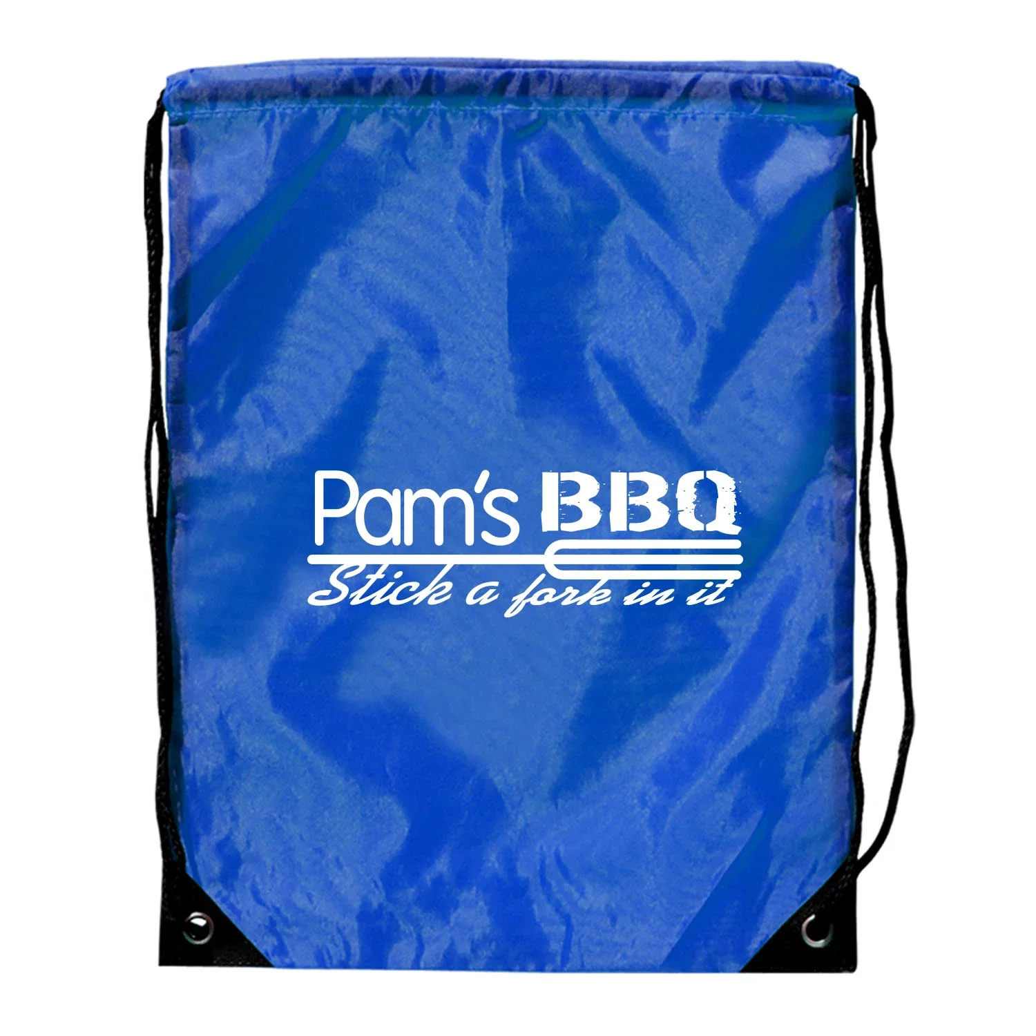 Drawstring Backpack — Blue