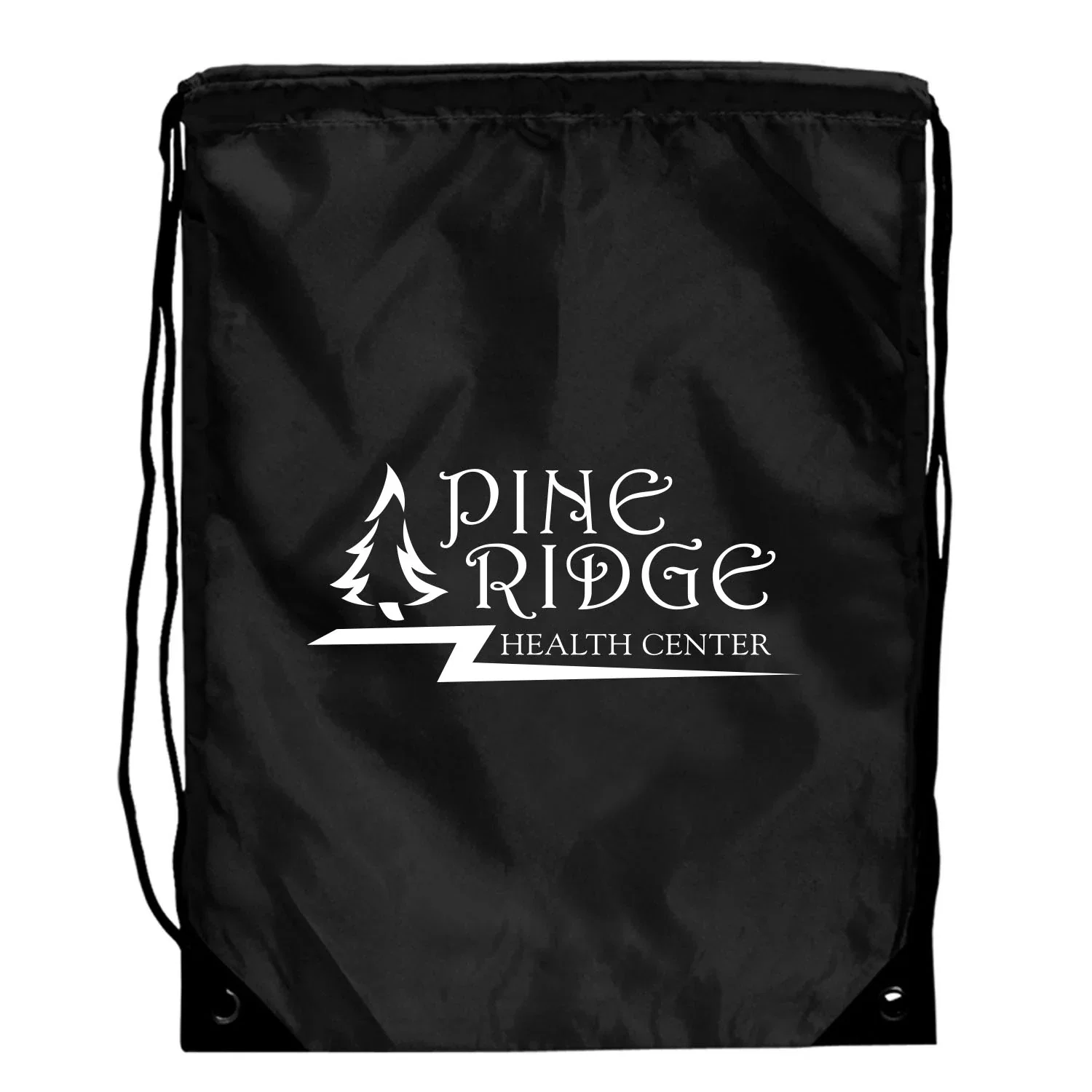 Drawstring Backpack — Black — view 3