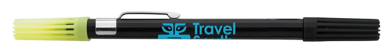 Custom Dri Mark® Double Header Highlighter Nylon Pen Combo — view 1