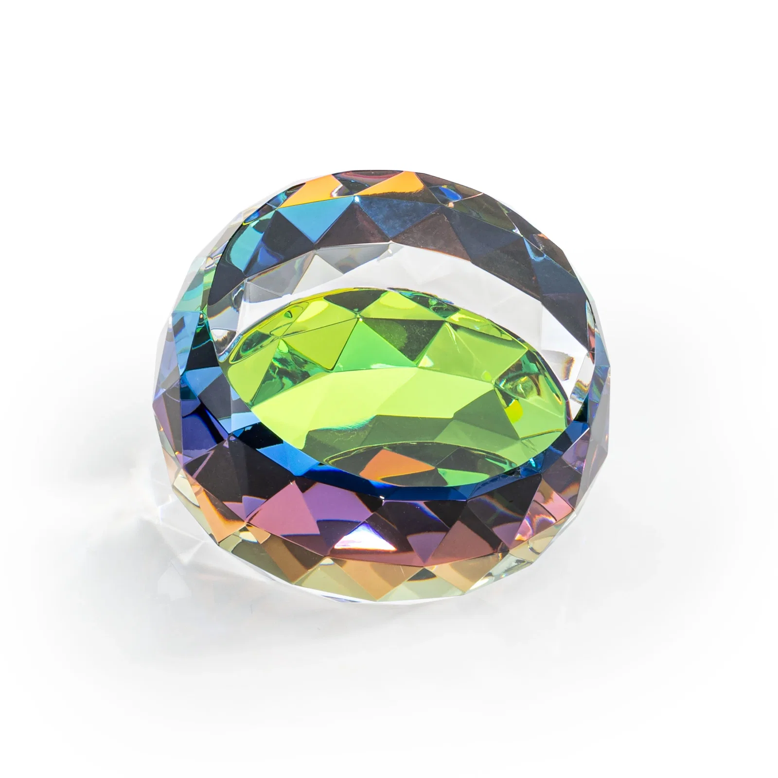 Custom Faceted Oval Dome Crystal Paperweight, 3" x 2", client appreciation gift for dealer and partner awards