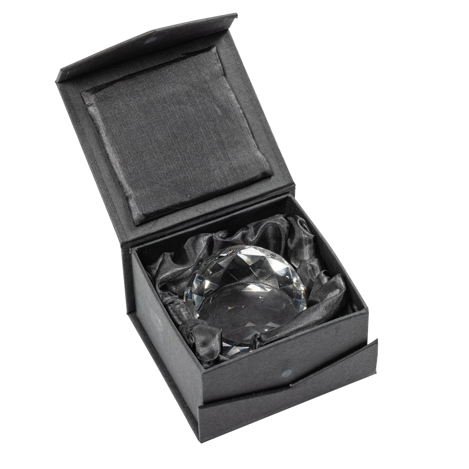 Custom Faceted Oval Dome Crystal Paperweight, 3" x 2", client appreciation gift for safety achievement programs