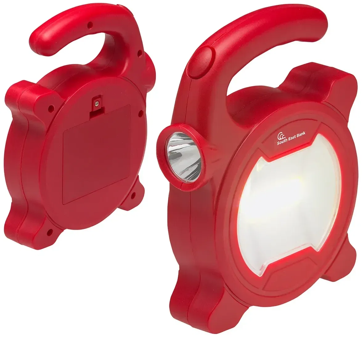Close-up imprint area on the custom Dual Beam COB work light