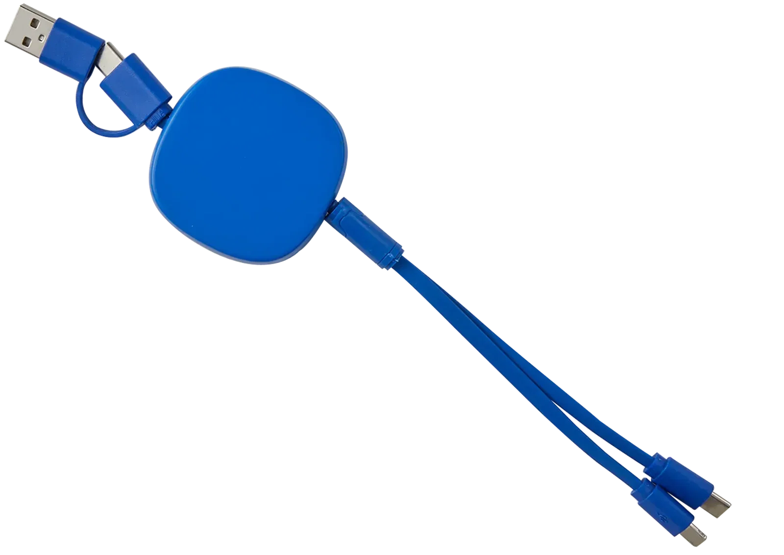 Custom Retractable Bamboo Charge-It™ Cable - 3-in-1 — view 3
