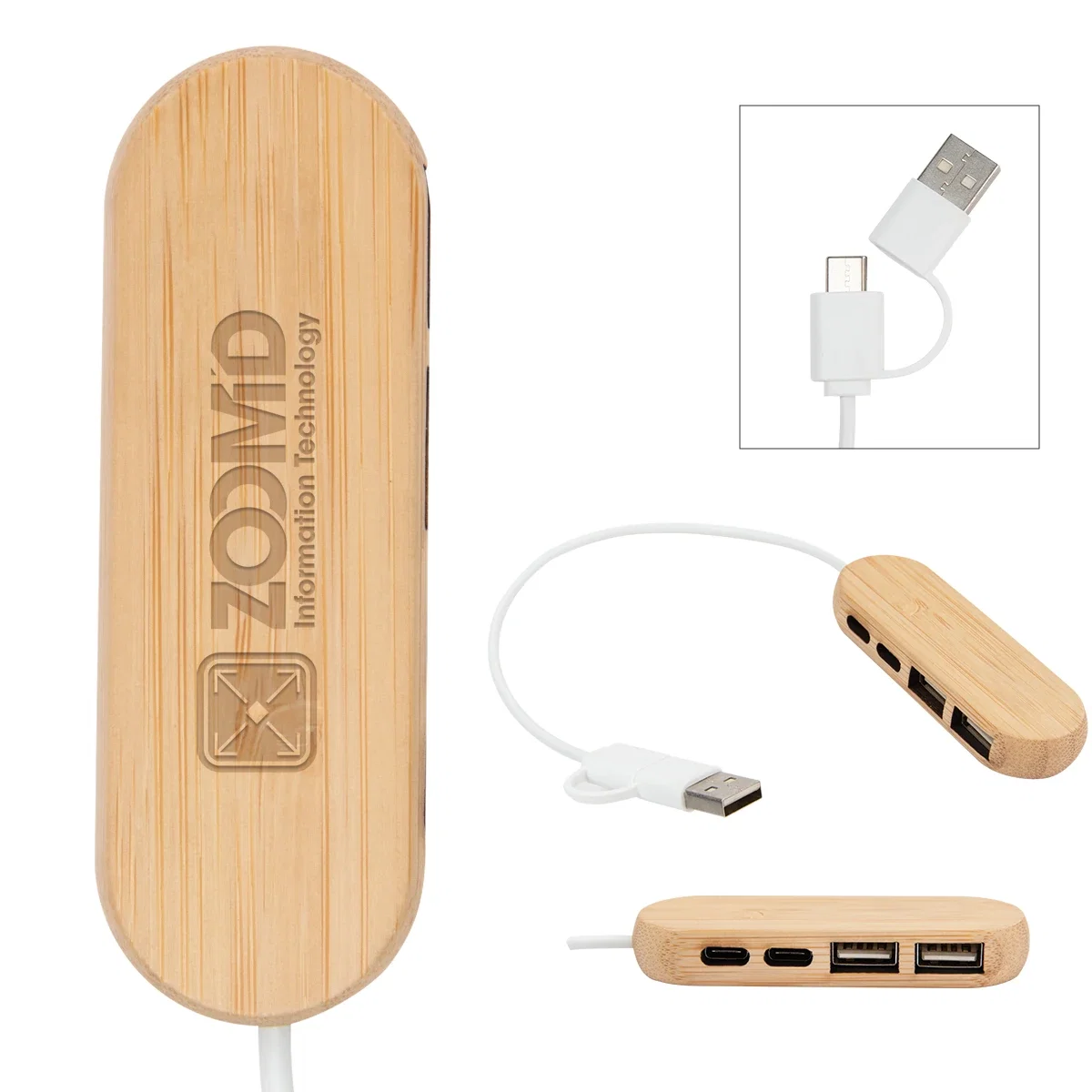 Plugged into a laptop to expand available connections