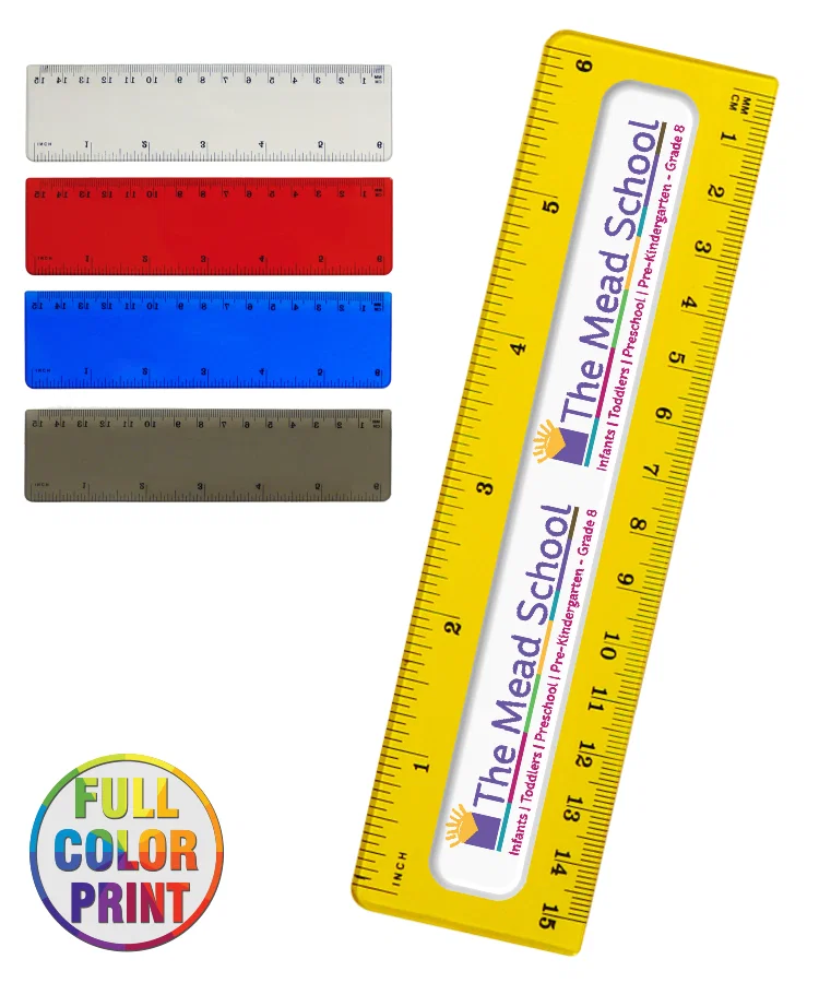 Dual Measurement Frosted 6" Ruler — view 2