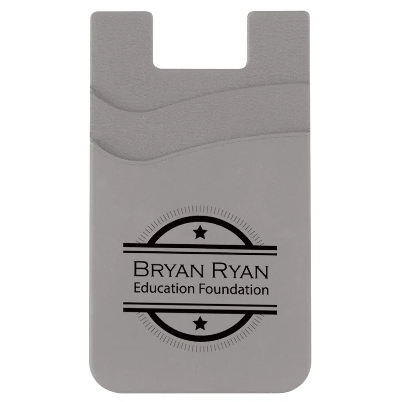 Purple wallet with a card sliding out