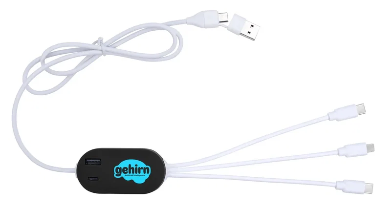 DualLink Charging Cable 2A with USB Hub — view 2