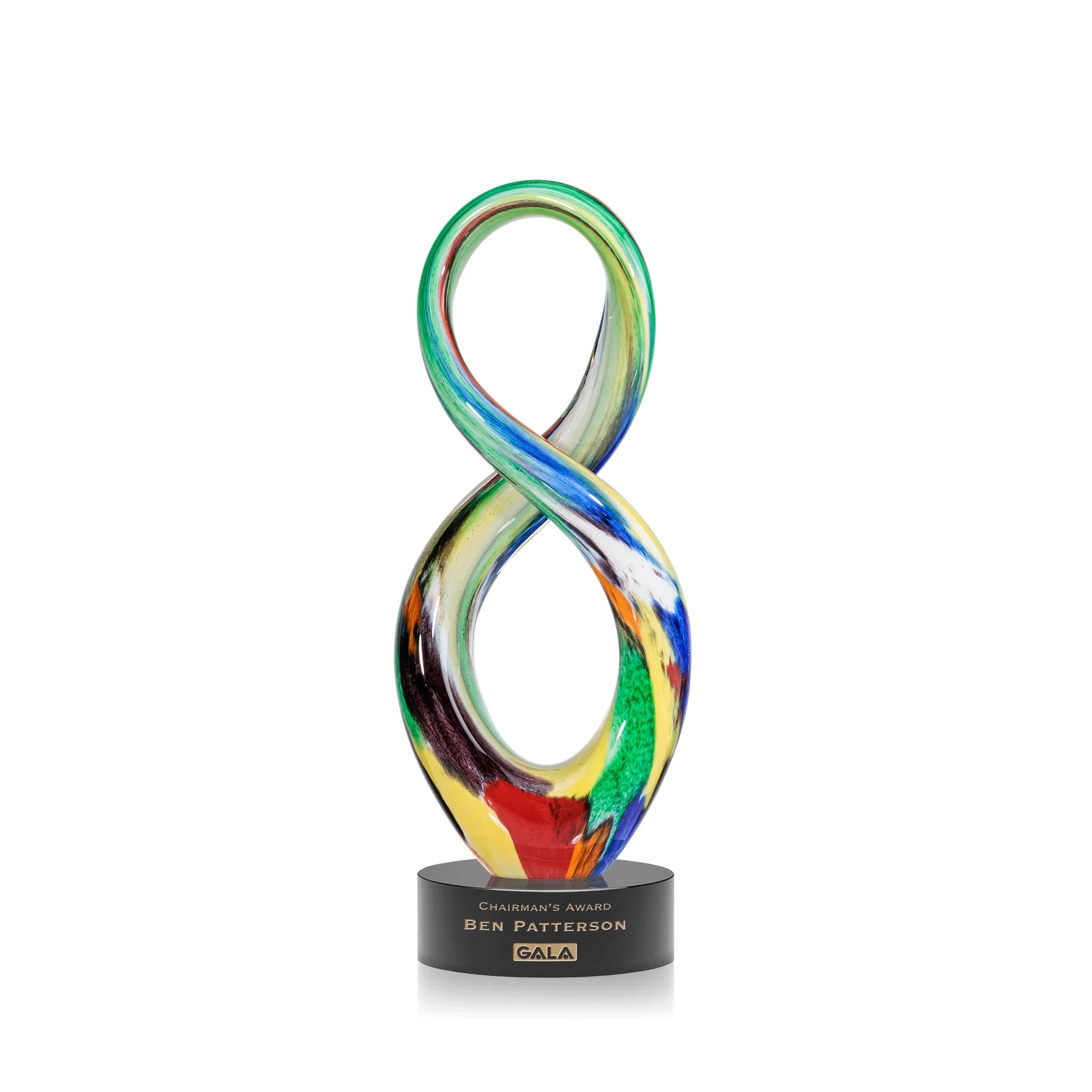 Custom Free Form Art Glass and Optical Crystal Sculpture Award for dealer and partner awards