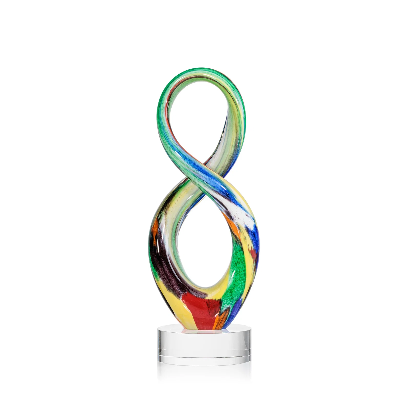 Personalized Free Form Art Glass and Optical Crystal Sculpture Award for corporate award ceremonies