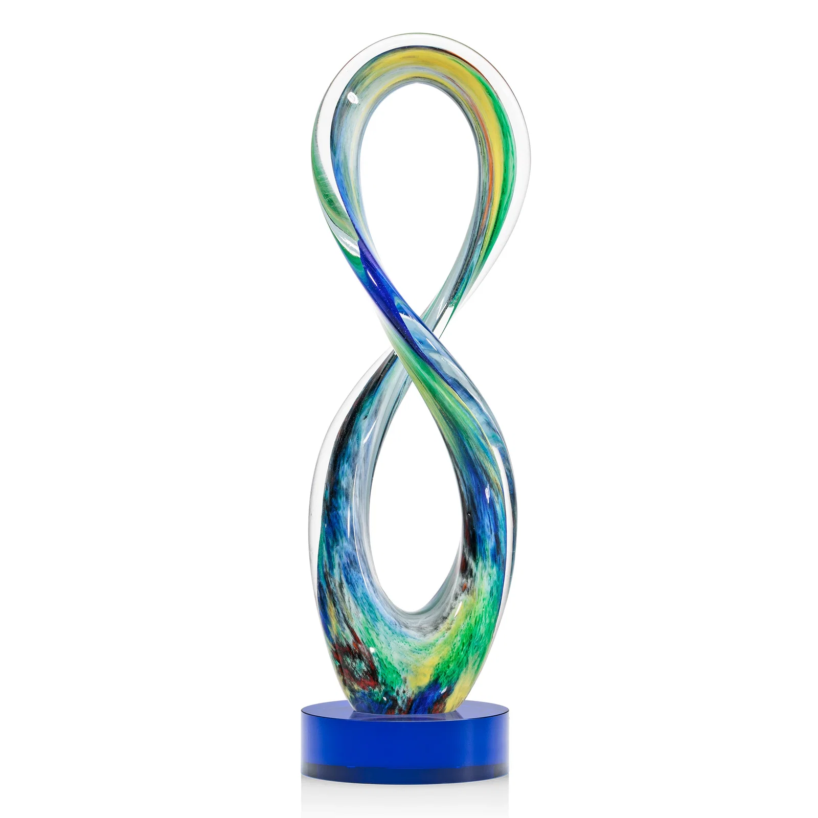 Personalized Free Form Art Glass and Optical Crystal Sculpture Award for donor appreciation