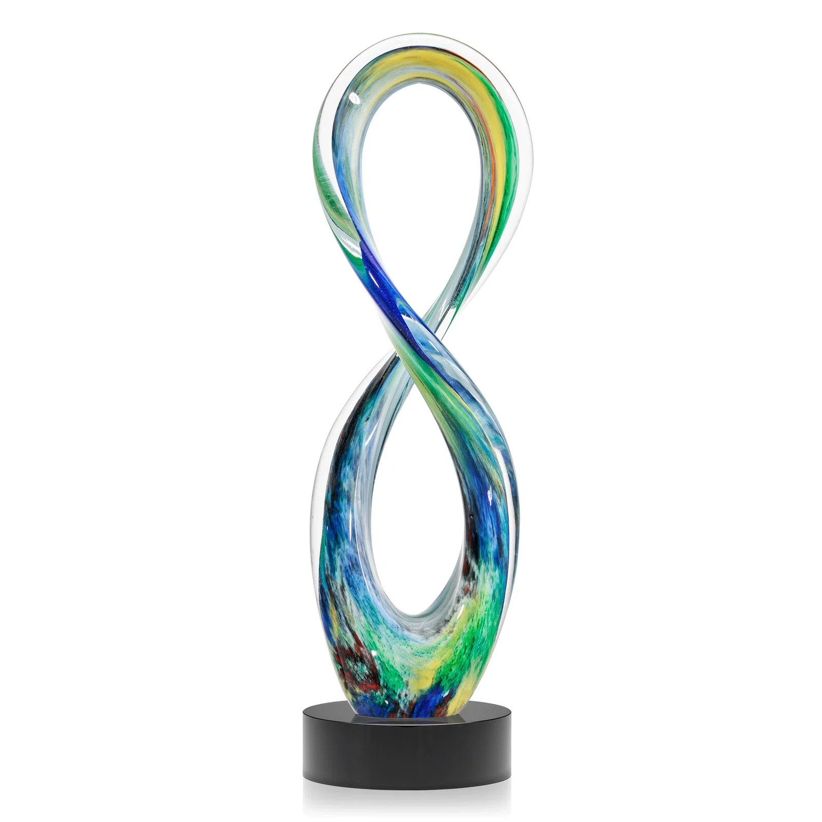 Personalized Free Form Art Glass and Optical Crystal Sculpture Award for volunteer appreciation