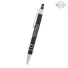 Slim stylus pen with a colored barrel and metal clip
