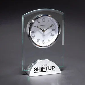 Duchess Beveled Glass Alarm Clock, 4.5" x 7", 1-Color Imprint