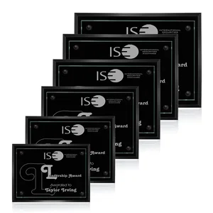Jade Glass Wall Plaque on a Black Wood-Product Backing