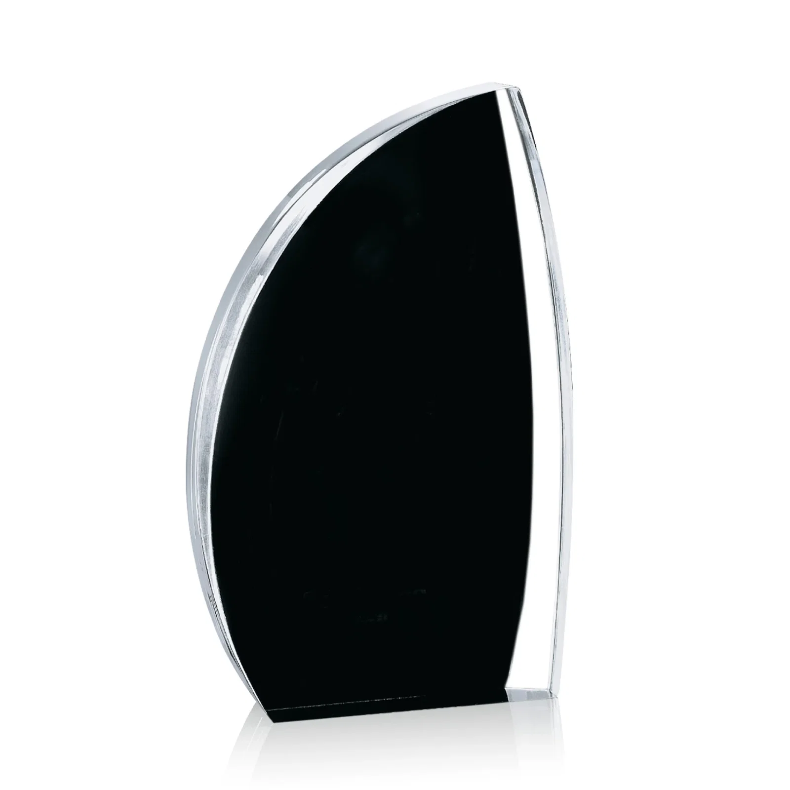Promotional Clear Acrylic Award with Side Peak and Black Backing for corporate award ceremonies