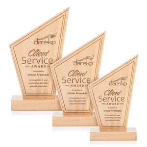 Beechwood Peak Award with Lined Groove Edge