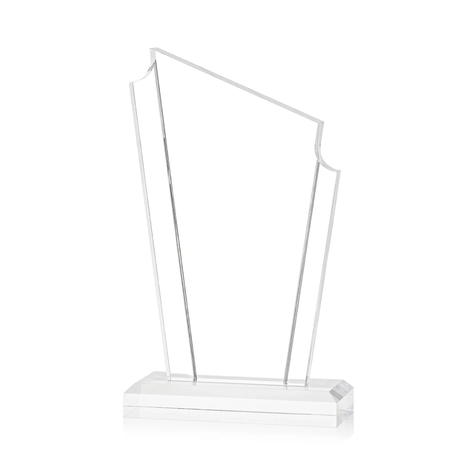 Personalized Acrylic Peak Award With Dual-Side Engraving on Ebony Base for graduation ceremonies
