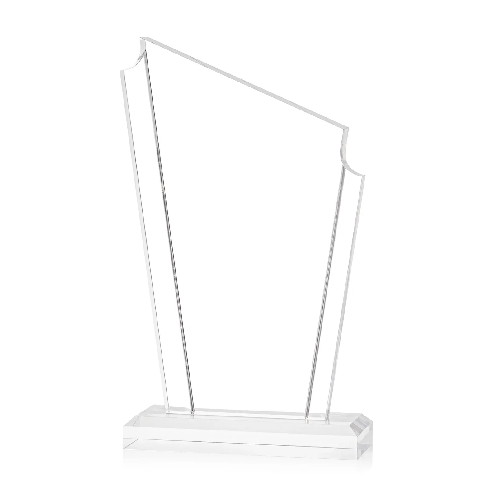 Personalized Acrylic Peak Award With Dual-Side Engraving on Ebony Base for safety achievement programs