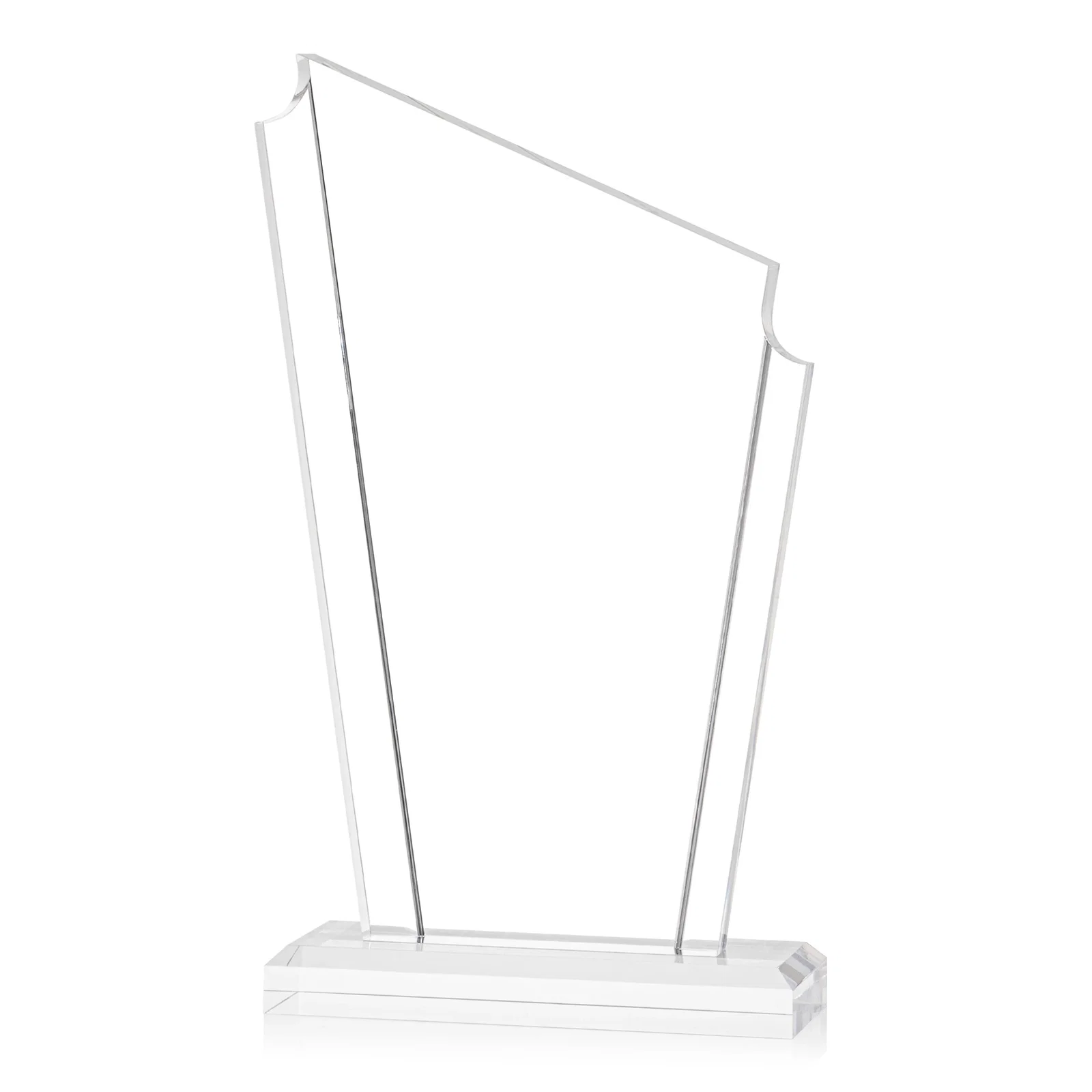 Personalized Acrylic Peak Award With Dual-Side Engraving on Ebony Base for volunteer appreciation