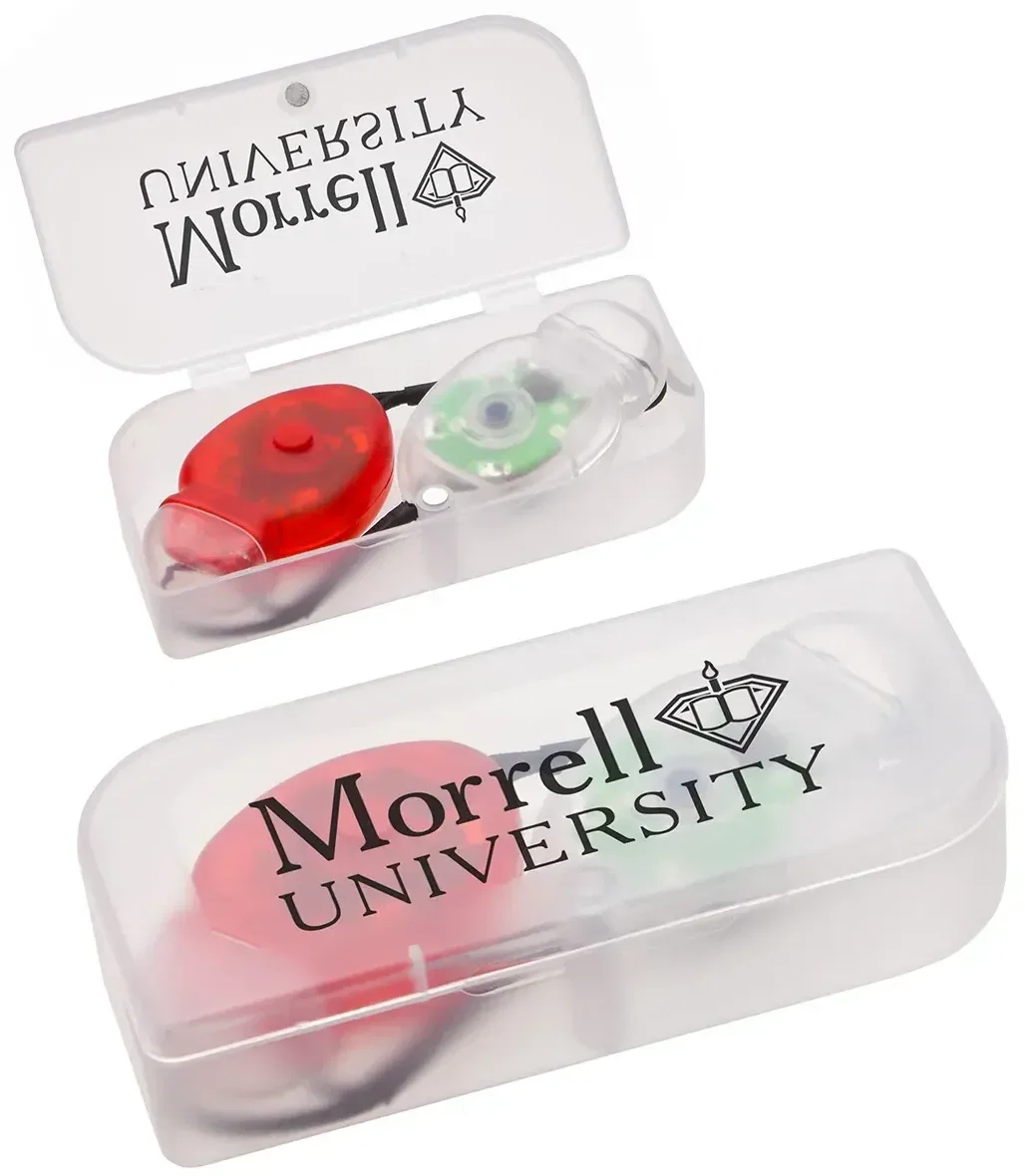 Duo Front & Rear Bike Light Set, custom branded bike lights with clear front and red rear